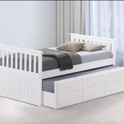 Twin Bed With Trundle 