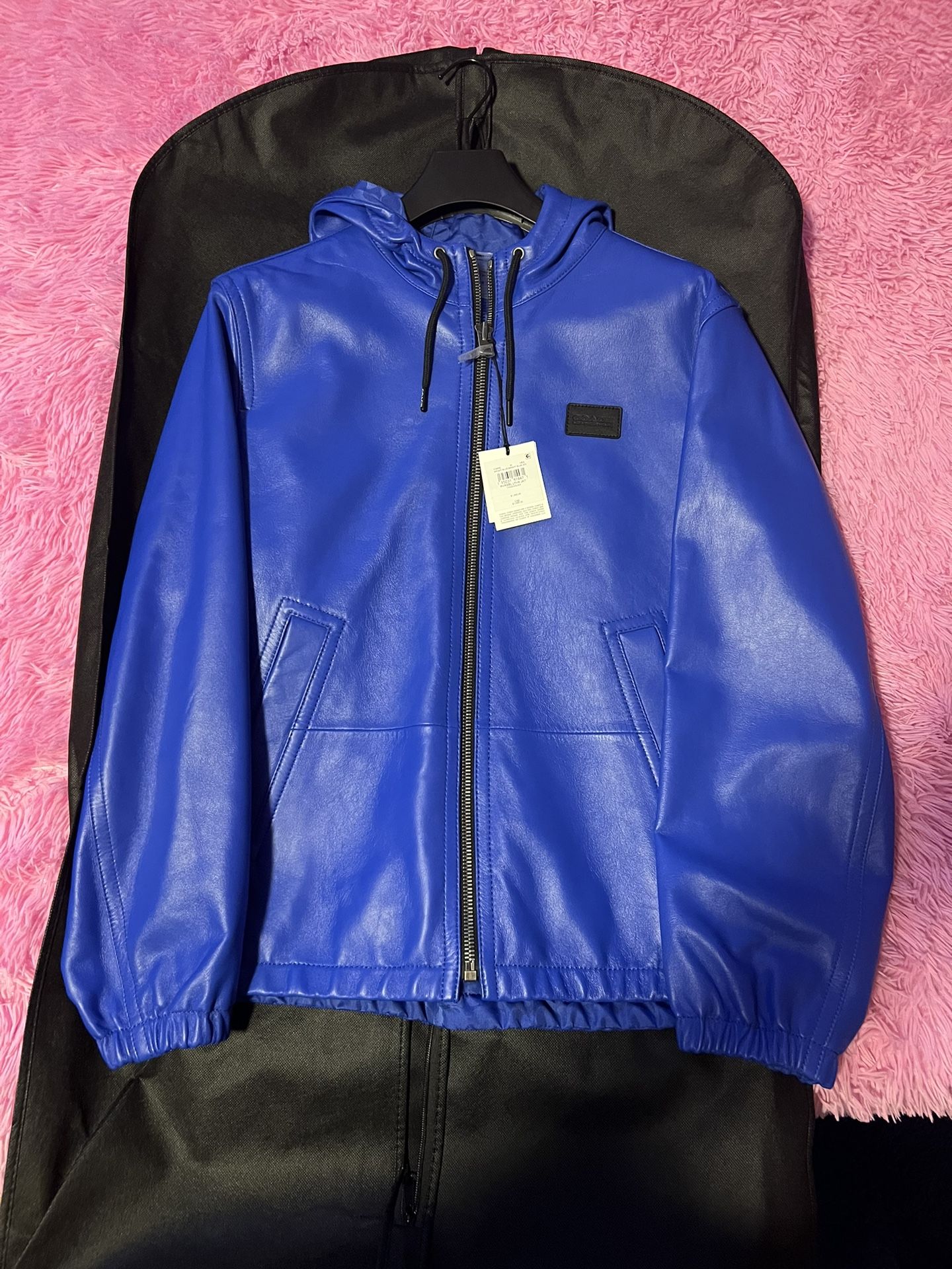 Blue💎💙 Coach Reversible Leather Jacket