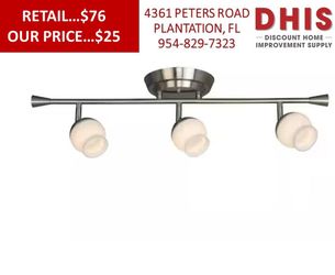 Mill Street 2 ft. 3-Light Brushed Nickel Integrated LED Fixed Track Lighting Kit