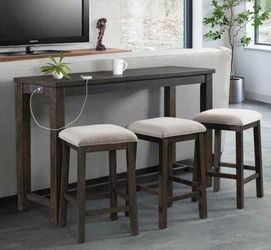 Picket House Furnishings Stanford Occasional Bar Table Single Pack (Table + Three Stool
