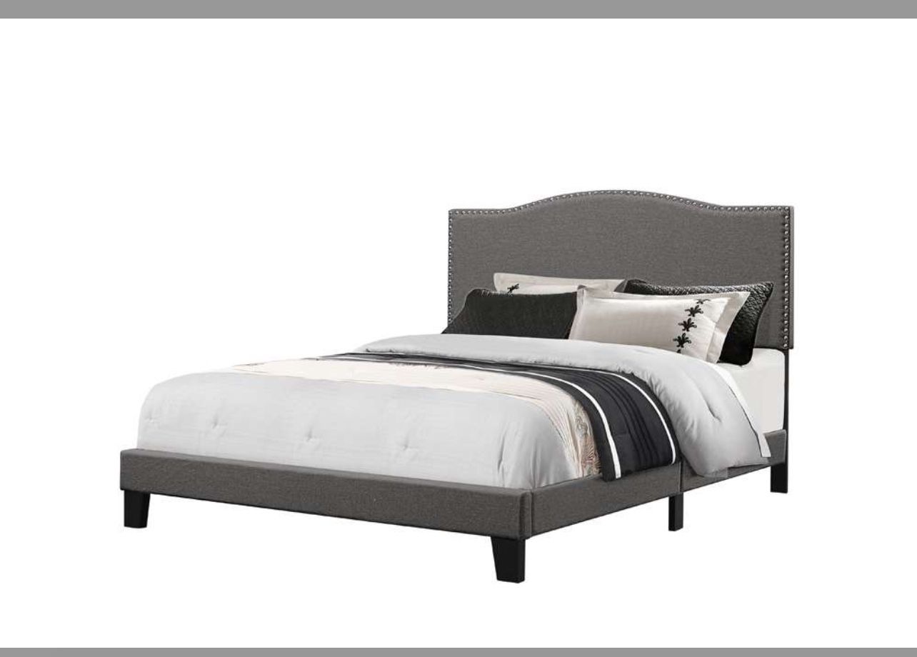 KILEY FULL UPHOLSTERED BED, STONE