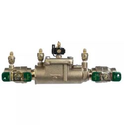 1 in. Bronze Double Check Valve Backflow Preventer Assembly Quarter Turn Shutoff With Single Top Entry Freeze Sensor