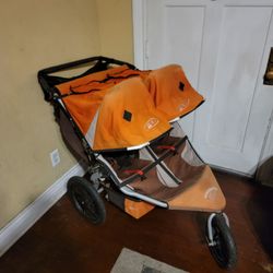 Bob Double Duallie Jogging Stroller-Orange