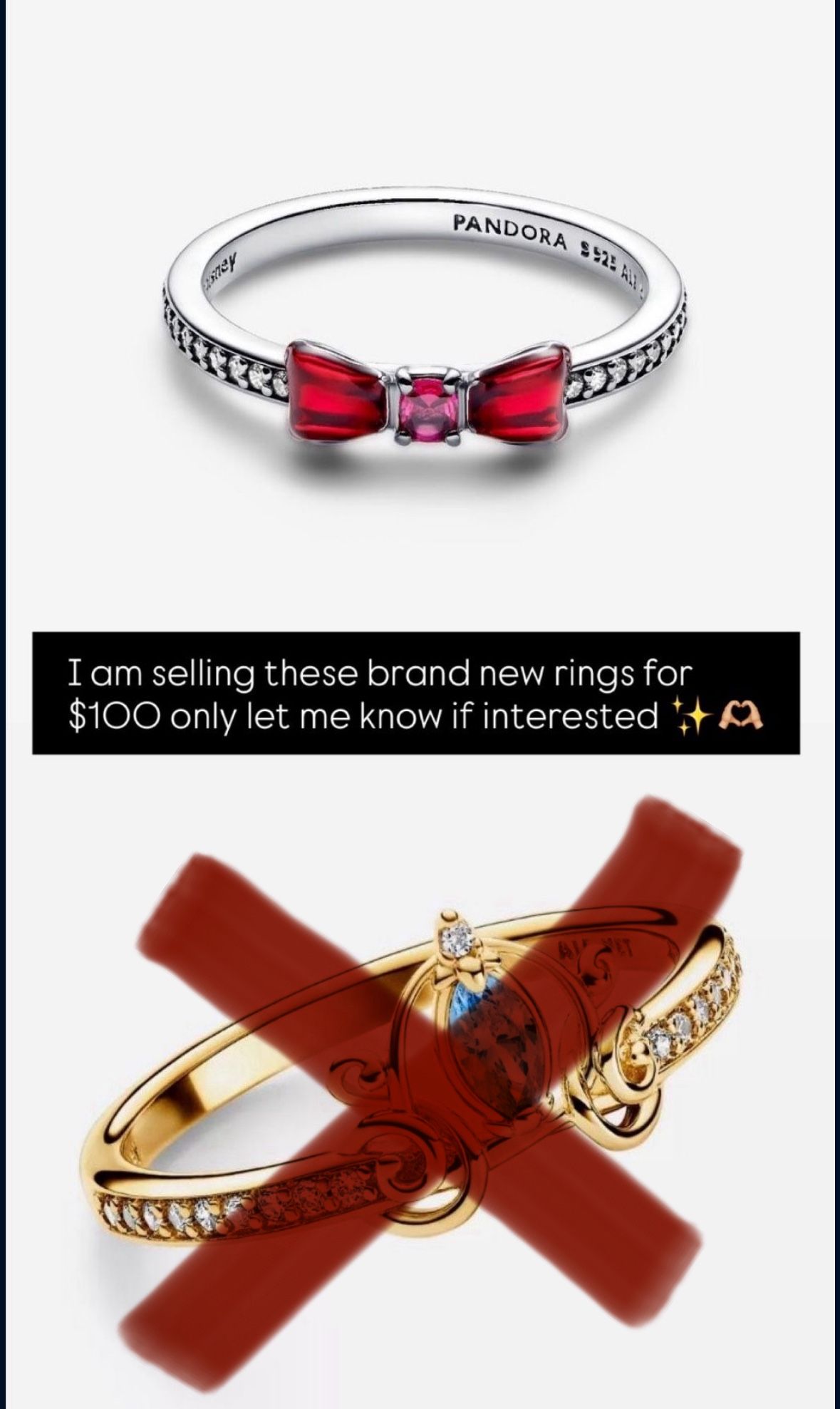 Pandora Ring - Snow White Princess