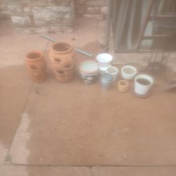 13 Flower Pots And 1 Stand