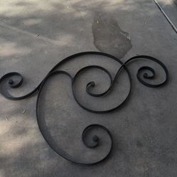 Hand‑Forged Wrought Iron Scroll Wall Decor