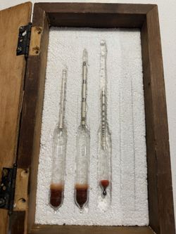 Hydrometer Set of 3 GlassAlcohol Proof Brewing Balling Scale