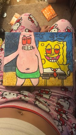 Spongebob And Patrick Painting Handmade