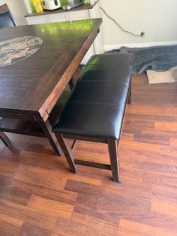 Counter Height Dining Table with Bench