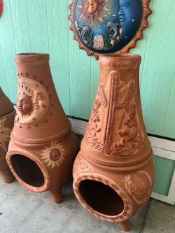 Terracotta fire pit 48 inches tall