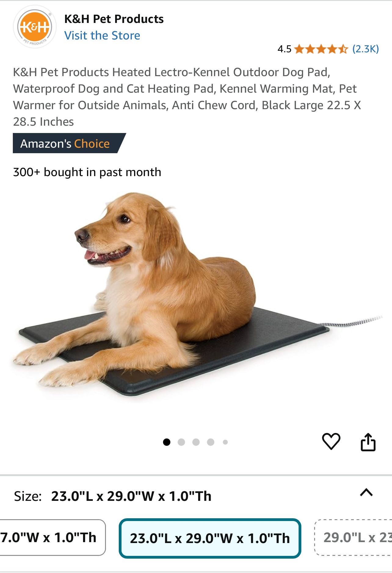 Heated Lectro-Kennel Outdoor Dog Pad