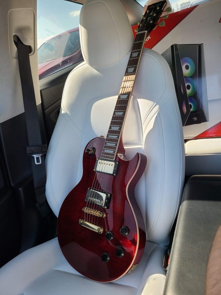 Harley Benton SC-550 II Deluxe (Red & Gold) Electric Guitar – Complete Bundle