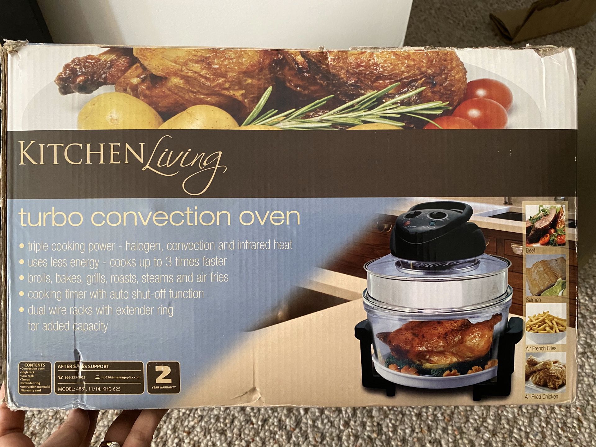 Kitchen Living Turbo Convection Oven Model 4881