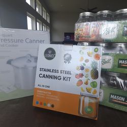 Brand New Pressure Canner + Mason Jars