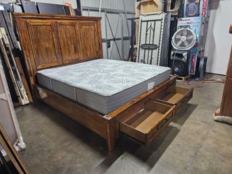 Cal king bed and mattress