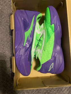 Mens Green/Purple PUMA Basketball Shoes