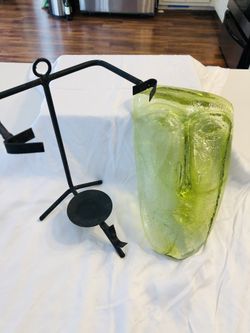 Vintage illuminated Glass Candle burner