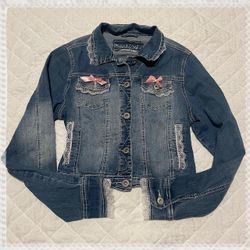 upcycled ‘dolly's dreamy denim’ jacket ᡣ𐭩