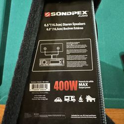 SondPex 6.5 Inch Speakers Never Used