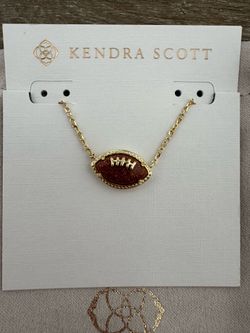 Kendra Scott gold football necklace