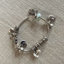 Pandora Bracelet With 12 Charms ($150)