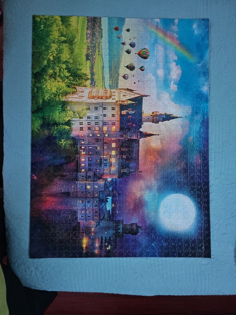 Buffalo Games - "Night And Day" Castle Puzzle (Completed)