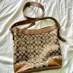 Vintage Coach Signature Canvas & Leather Crossbody Bag（50）39