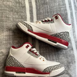 Red Jordan 3s 