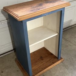 Painted Wood Cabinet Bookcase Storage w/ Shelf