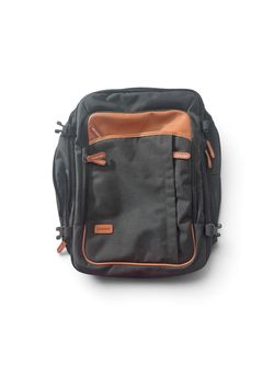 LUMESNER Laptop Backpack Built-In USB Port Padded Solid Black/Brown Universal