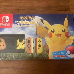 Nintendo Switch Let’s Go Pikachu Bundle New