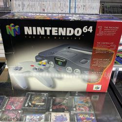 Nintendo 64 Complete In Box $185 Gamehogs 11am-7pm