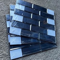 Tile Mosaic Blue Glass. Size 12x12. Total 3 Sheets 