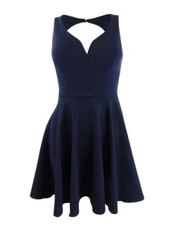 B Darlin V-Neck Fit & Flare Dress