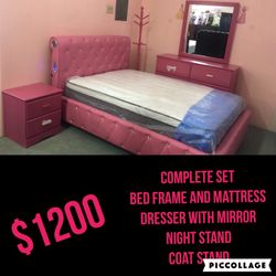 New FULL SIZE GIRL BED SET