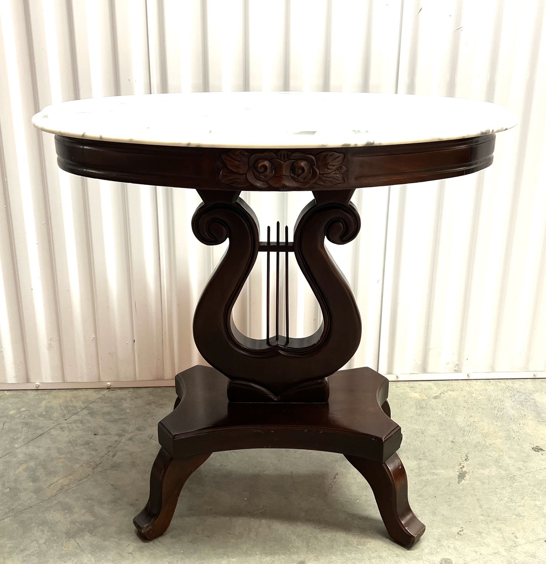 Mahogany Victorian Style Italian Marble Tables