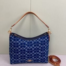Coach Laurel Signature Denim Shoulder Bag CY702