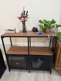 IKEA Industrial Wood and Metal Bookcase