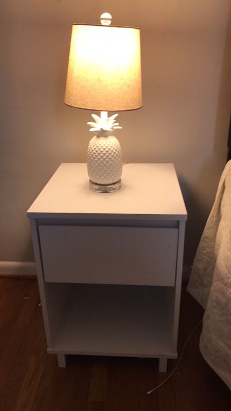Night stand and lamp