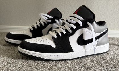 Jordan Air Jordan 1 SE Low Leather White/Black Matte Silver Fire Red- Size 13