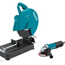 Makita 14" Cut-Off Saw With 4-1/2 Angle Grinder $360