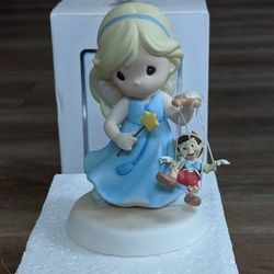 Disney Precious Moments Fairy with Pinocchio "Your Love Brings Out the Good In Me"