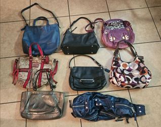 Lot of 8 purses coach dooney and bourke and juicy couture