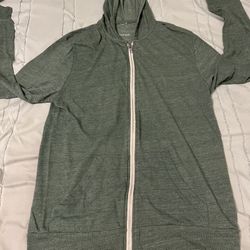 Wild Fang Green Zip-Up Hoodie Sz. M