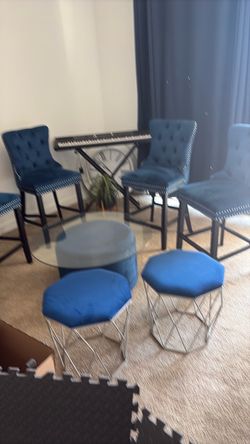 Royal blue barstools