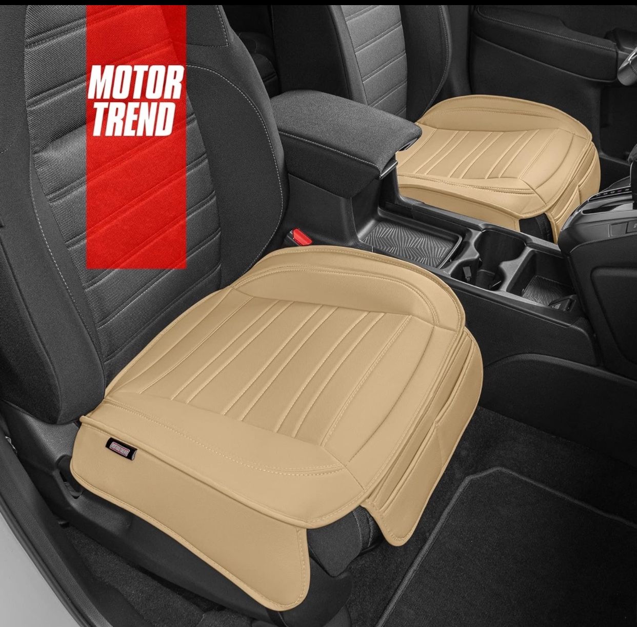 Motor Trend Universal Car Front Seat Cushions, 2-Pack ( Carnal Color)
