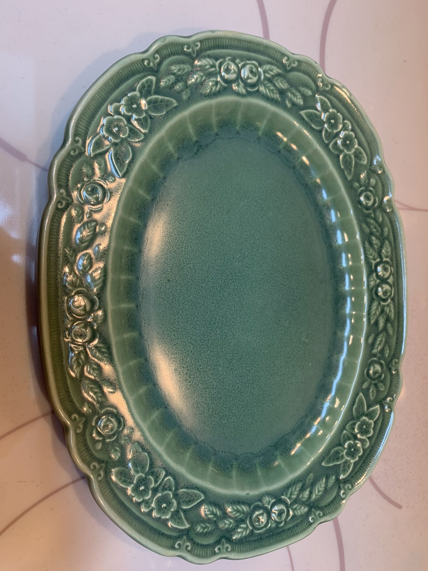 Vintage Green Platter