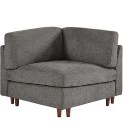 *Brand New* CHITA Modern Down Filled Upholstered Middle Corner Sectional for Modular Couch, Grey