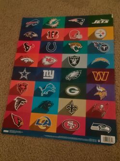 NFL League - Logos 24 Wall Poster