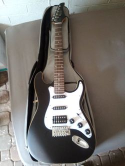 Electric guitar and amp